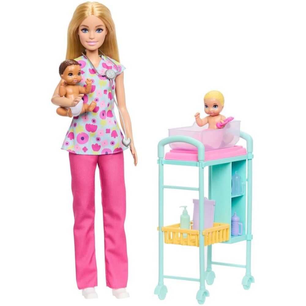Barbie Careers Baby Doctor Playset with 3 Dolls, Blonde COLLECTIBLES
